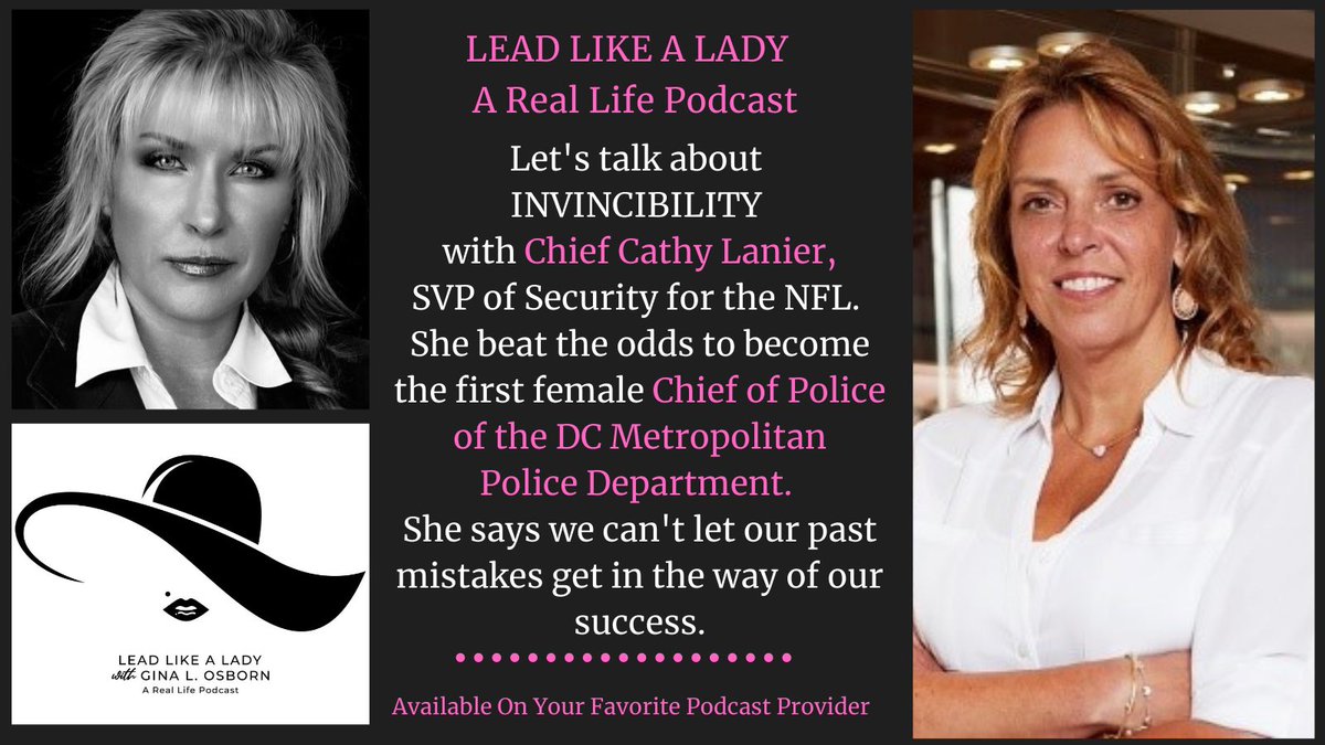 Listen here:  leadlikealady.libsyn.com/the-chief-cath… #invincible #police #nflnews #nflfootball #gamechangers #womenhelpingwomenwin #leadlikealady #cathylanier