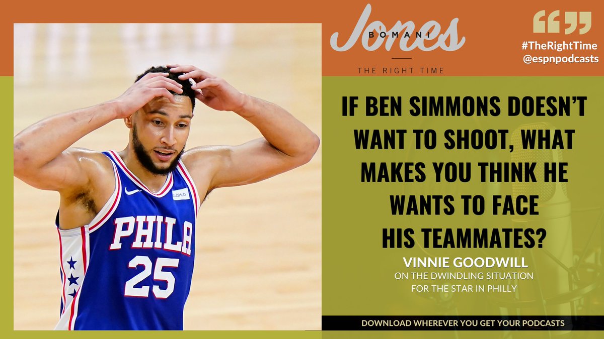 new #TheRightTime with @vincegoodwill! we talk all things ben simmons, which takes us a few other fun places. apple.co/3u4MWNi