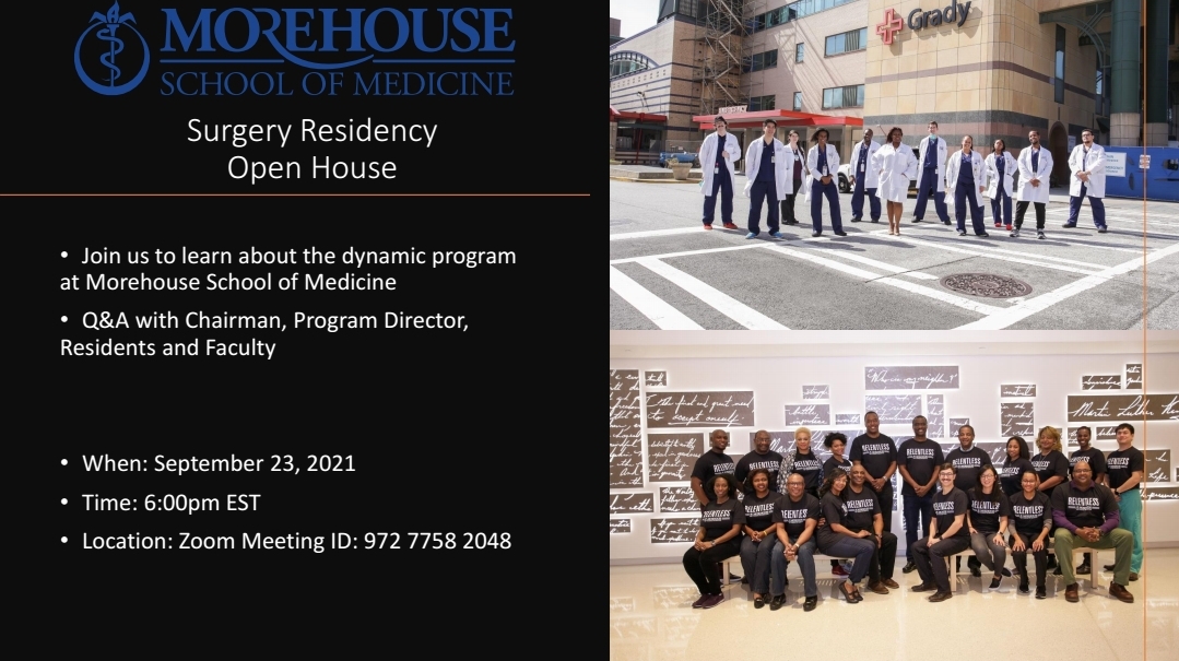 Join us tomorrow evening at 6pm for the @MsmSurgery Residency Open House! #relentless