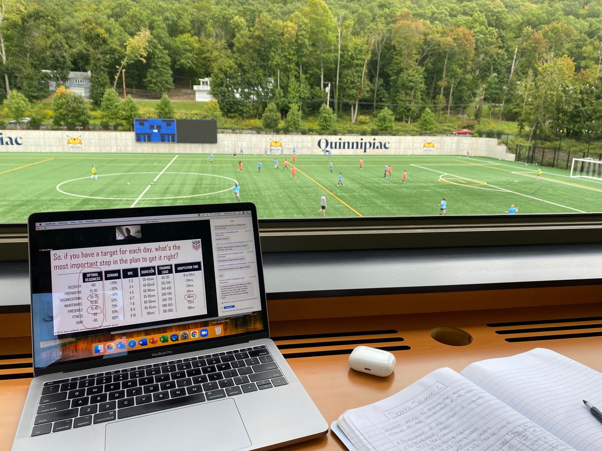 CoachTompkins23's tweet photo. B License zoom with the best view. Not ideal in the middle of our training block but at least I can still be present #CoachingLicense #USsoccer https://t.co/ifWOJ6rUWR