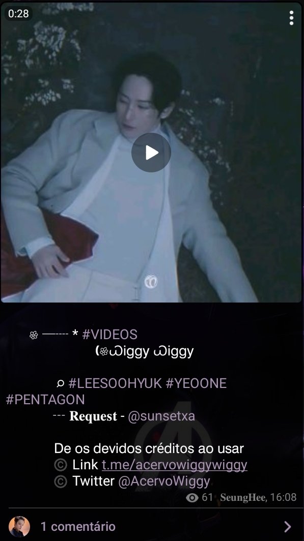 Quarta no Acervo e hoje nós fazemos e entregamos, bios&amp;locs, vídeos, wallpaper, vídeos e manips!
t.me/acervowiggywig…