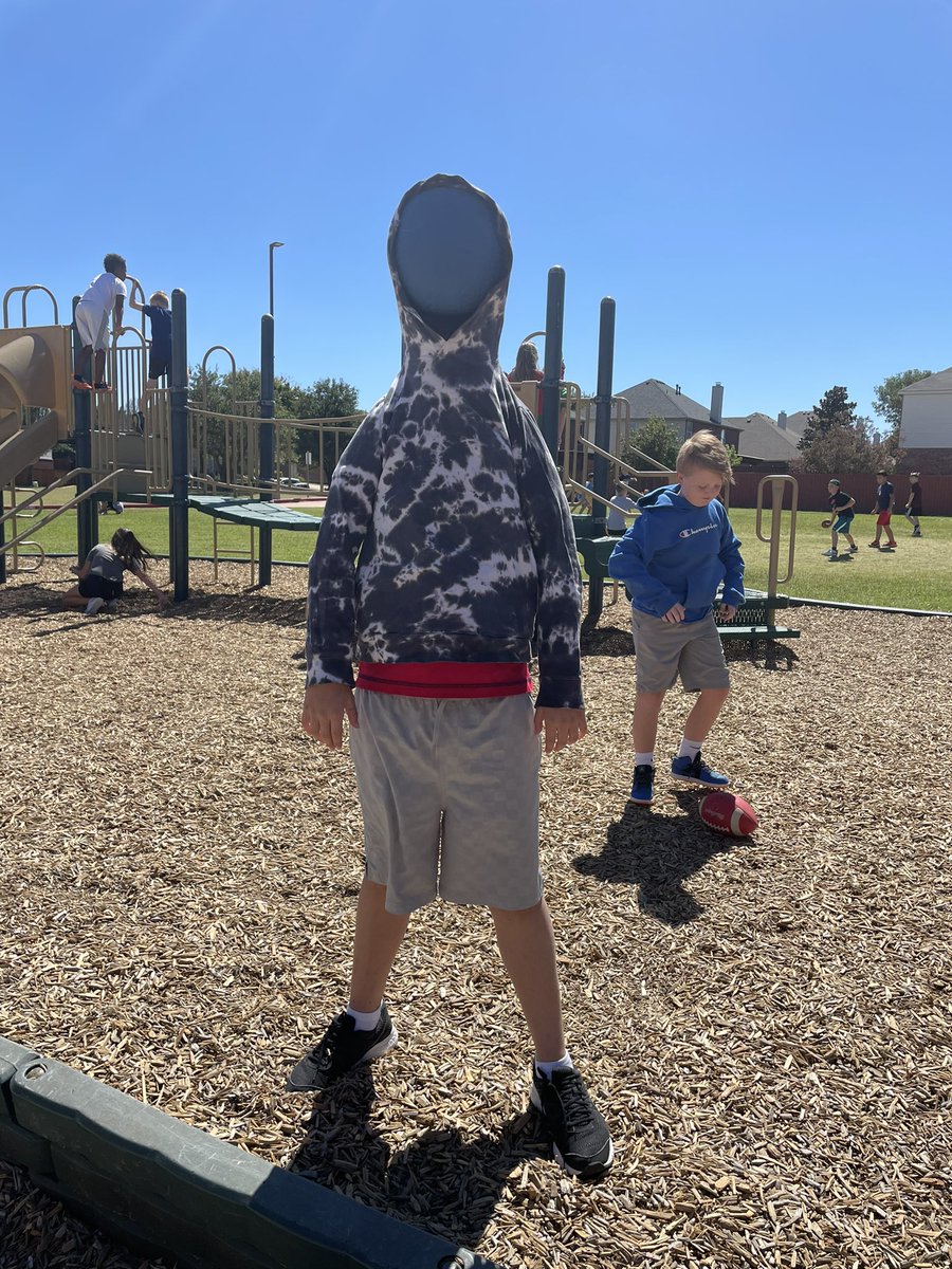 The character trait of the month IS creativity, which is always exemplified at 4th grade recess. 🤣 #walelm #mymisd