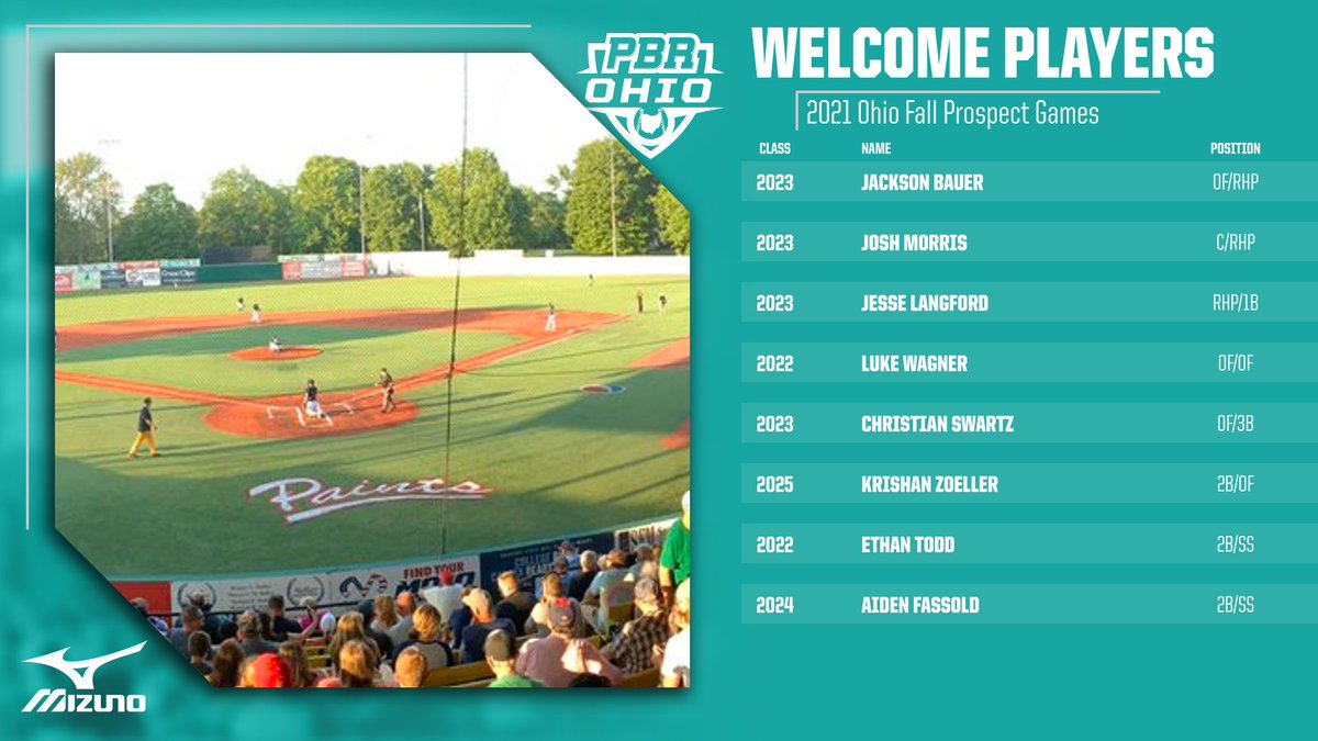 🚨OH FALL PROSPECT GAMES🚨

🗓️: 10/2-10/3 
📍: The Vet-Chillicothe Paints Stadium 
🔜: Stay tuned to see who else will be in attendance 

⬇️⬇️⬇️⬇️⬇️

🎟️Register here: bit.ly/2Yh9EpU