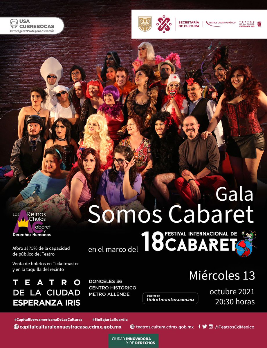 Ya están a la venta los boletos para la gala #SomosCabaret 💖 Donde te mostraremos el abanico de posibilidades del #cabaret 👯‍♀️ ¡No faltes! Será en el Teatro de la Ciudad Esperanza Iris✨ @TeatrosCdMexico 

Pícale aquí 👉 bit.ly/gala-somoscaba…