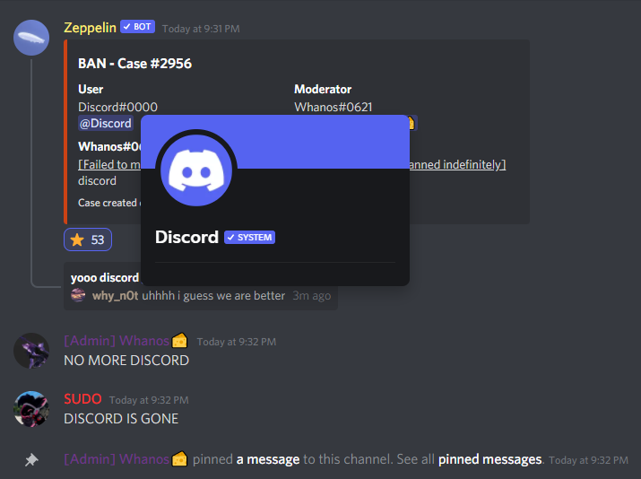 Banned from discord?