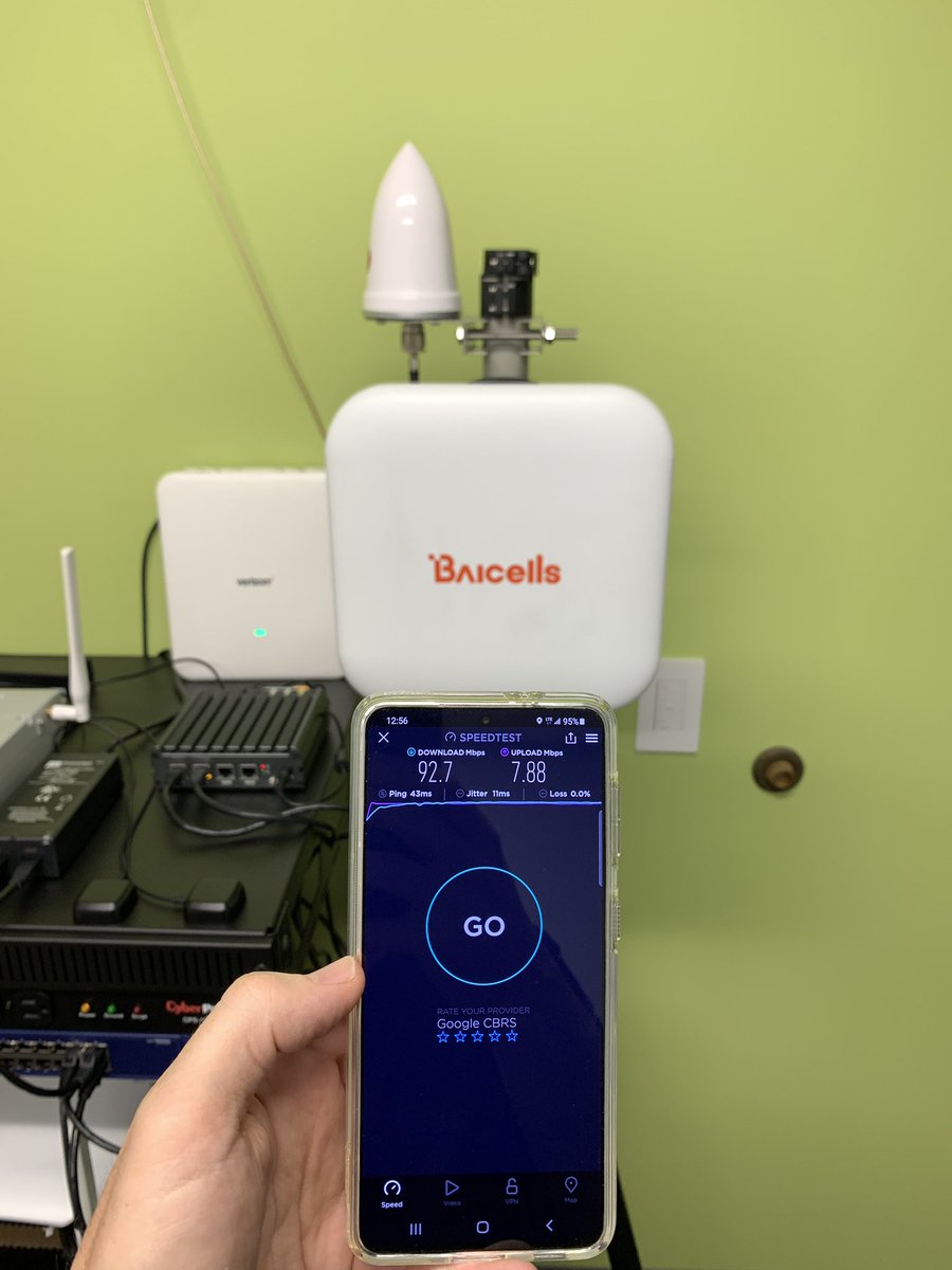 Added a real GPS antenna to my Baicells Nova 227 CBRS radio head… now it works inside Tourmaline office suite!