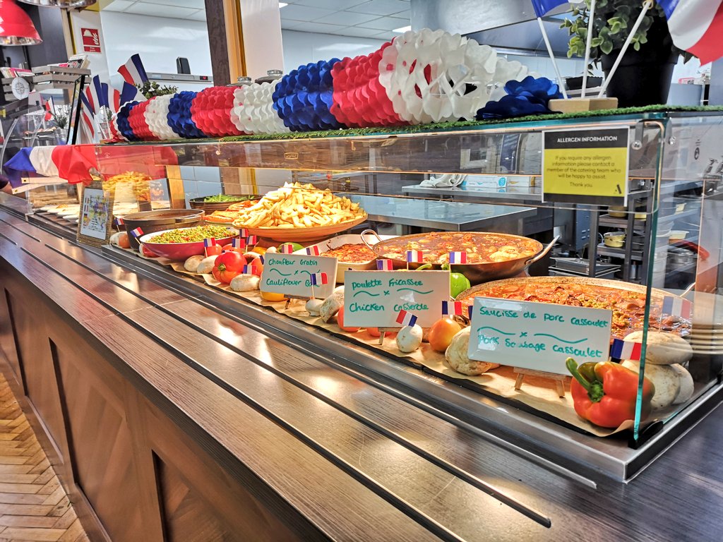 Day two #French themed dishes <a href="/HabsAdamsGS/">Haberdashers' Adams</a> supporting <a href="/HA_FrenchDept/">HA_FrenchDept</a> <a href="/HA_GermanDept/">HA_GermanDept</a> European language's week for our whole school population to enjoy. @sampeate29 <a href="/chefbrewster/">Gary Pyatt</a> #greatteamwork @Academy_Food_UK @ServestFoodCo <a href="/AtalianServest/">AtalianServest</a> 🇲🇫🇲🇫🇲🇫🇲🇫🇲🇫🇲🇫🇲🇫🇲🇫🇲🇫🇲🇫 #vivelafrance