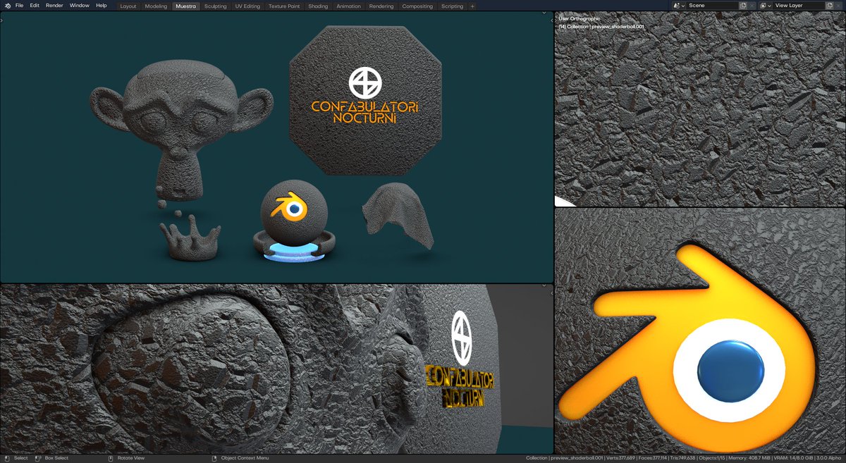CarlosNaava's tweet image. Asfalto procedural (primera version)

Material hecho en Blender, sirve para Eevee y Cycles.

#asfalto #proceduralshader #b3d #blender #calle #street  #asphalt #material #procedural #exterior #outdoors #amd #xpg #msi #pny