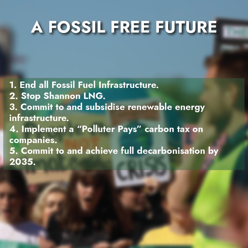 SchoolStrikesIE's tweet photo. What do we want?

Just three things
👉A fossil free future
👉A liveable city
👉A just society https://t.co/n85Ji0EhJ7
