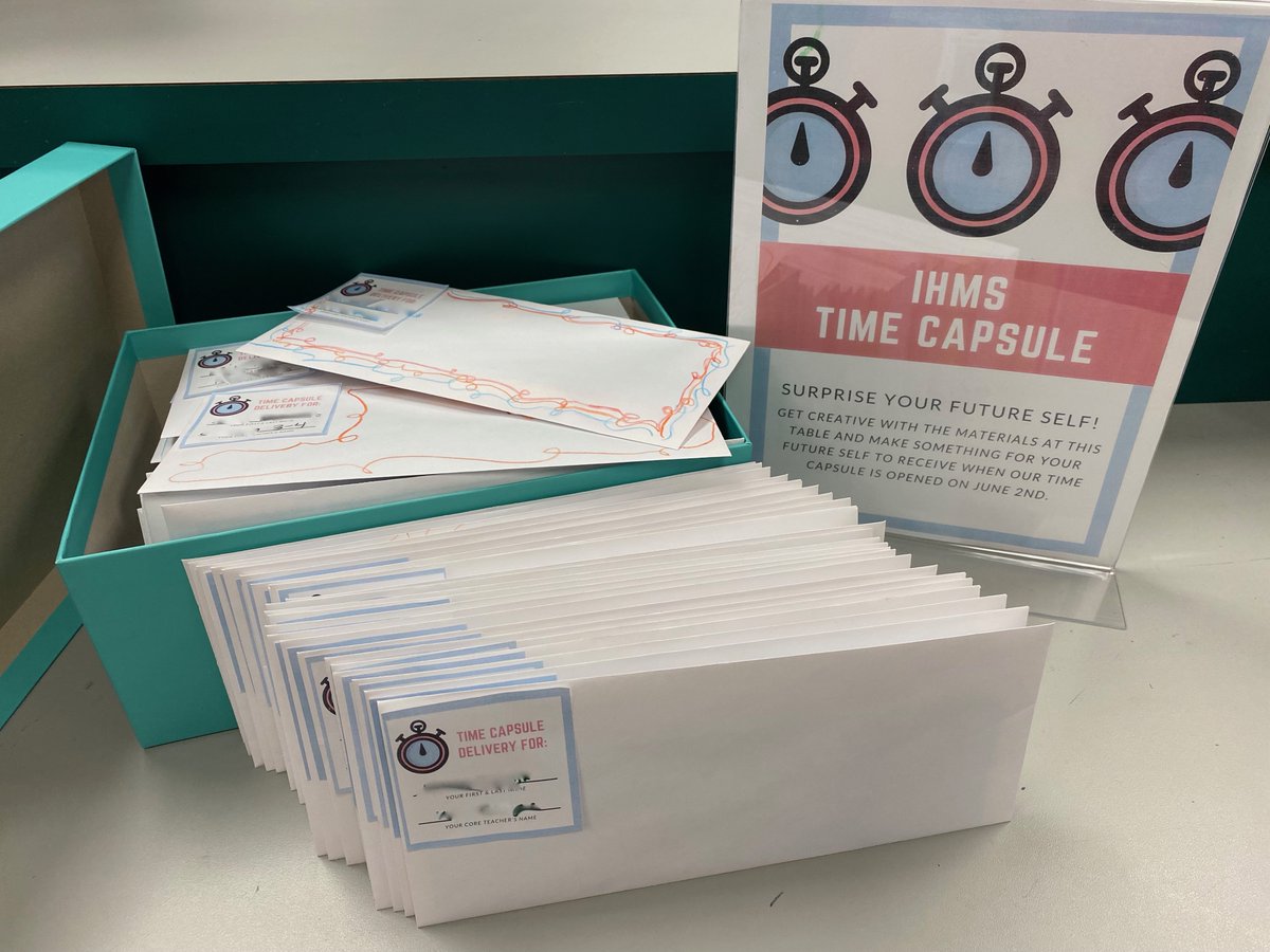 IHMSLibrary's tweet image. Time capsule activity today in the library! Thanks to one of my amazing library TAs for the idea! #SRVLibraryLove #powerofjag #SRVUSD
