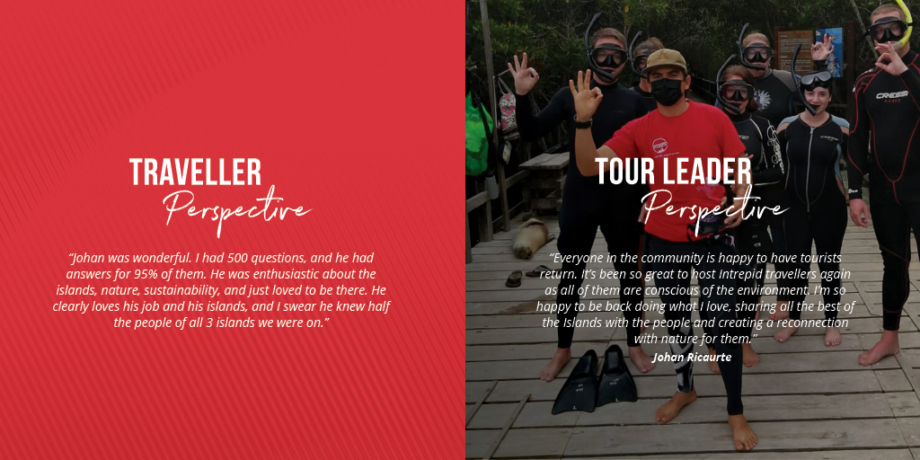 Intrepid_Travel's tweet photo. #IntrepidTourReviews ๐ช๐จ
On Galapagos Island Hopping (Aug 1st, 2021), Intrepid leader Johan got back to doing what he loves. While travel may have changed forever, he's inspired to see more travellers returning with a greater sense of purpose and deeper appreciation for nature.๐ https://t.co/McS3Uqg8X8