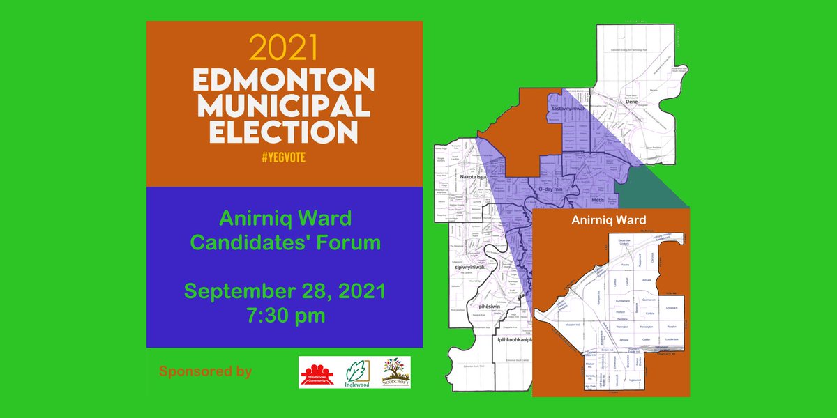 One great election deserves another, right?

But seriously, to get hyper-local for a moment, if you live in Anirniq like I do and want to know what's up with your City Council candidates, I'm excited to be hosting our community forum next week! 

#yeg #yegcc #yegvote #anirniq