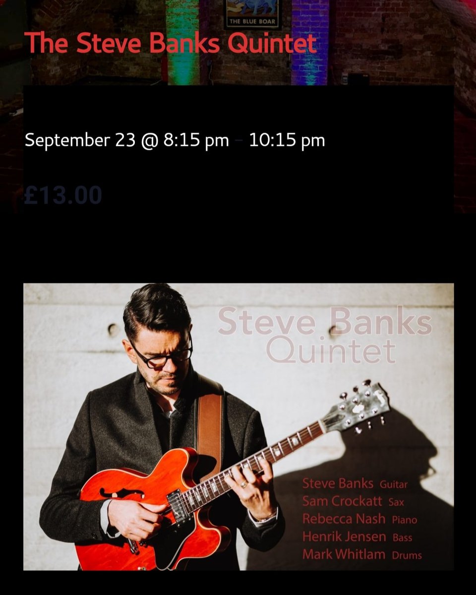 Less than 24hrs to buy a ticket for THE STEVE BANKS QUINTET tmrw at 8.15pm. Tix £13 +fee thru soundcellar.org If you can't make the gig, we're livestreaming it only £6 +fee. All adv tix purchased for gig or livestream get exclusive access to a video of the gig afterwards.