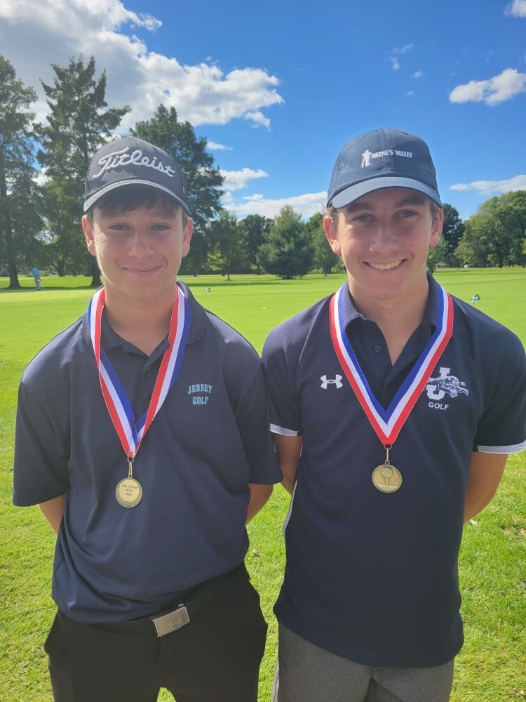 MVC Golf Tournament:
The JCHS Boys Golf team fought hard today on a wet &amp; windy course at Belk Park. The Panthers took 3rd place - 4 shots back of the MVC Champs, the Mascoutah Indians. Tyler Noble &amp; Mason Seymour made All Conference - tied for 4th place overall (shooting 79).