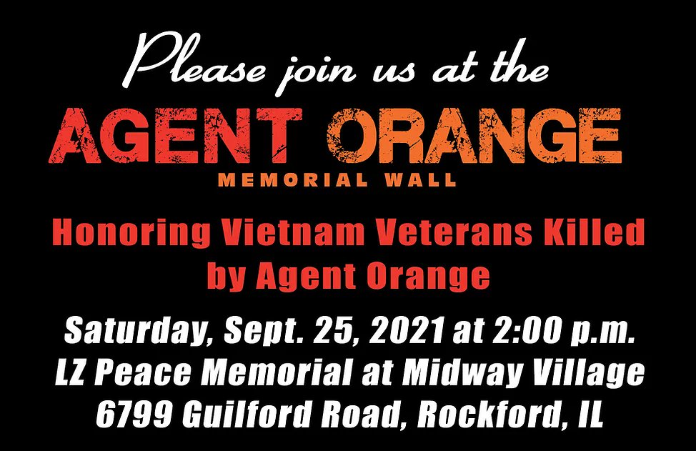 Midway_Village's tweet photo. A special ceremony to honor Vietnam Veterans killed by Agent Orange is set for 2 pm Sat Sept 25, at the LZ Peace Memorial adjacent to the west side of the Main Museum Center along the Rec Path.. Veterans being honored are listed at https://t.co/3RKnOykl7a. https://t.co/DyHn4ROgY3