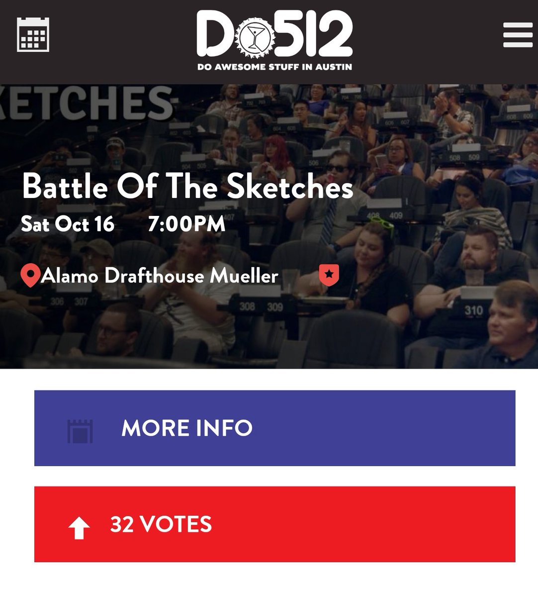 Finals October 16th at the Alamo Drafthouse Mueller in Austin, TX.  Up vote at <a href="/Do512/">Do512</a> and get your tickets. do512.com/events/2021/10… #Battleofthesketches #BOTS2021