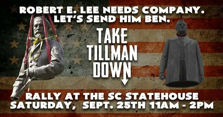 <a href="/RepealForSC/">Repeal the Heritage Act</a> Tillman Rally this Saturday, 11am -2pm at the Statehouse. All are welcome!