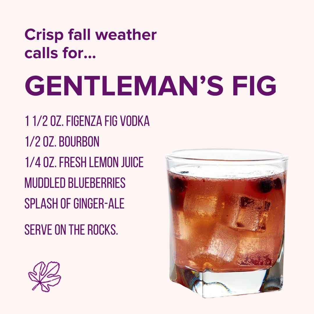 Bourbon keeps our bellies warm, making The Gentleman's Fig the best way to welcome the new season.

If you haven't tried this Figenza classic yet, there's no time like Fall Equinox. 🍁