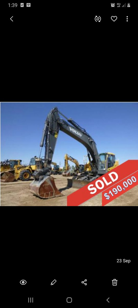 CGExports's tweet image. Sold for $190,000 CAD. 
2009 VOLVO ECR305CL Hydraulic Excavator. 

#Trade #Shipping #canadabusiness #exports #imports #cargoshipping #shippingindustry #Economy #logisticssolutions #loader #heavyequipment