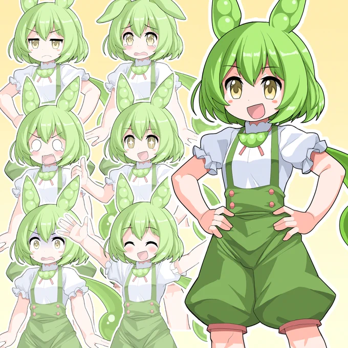 ずんだもん立ち絵素材 #voicevox #ずんだもん #立ち絵素材 https://t.co/XbFUOonijs 