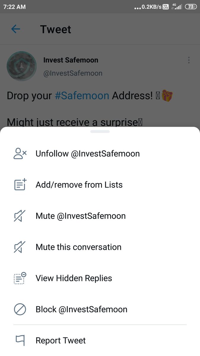 KoningjoyN's tweet photo. @InvestSafemoon My #Safemoon address:- 0x8b990934Cb9657bC8a7c24feeBb8Df04F8c32a8B https://t.co/d8S2T5Q6Kd