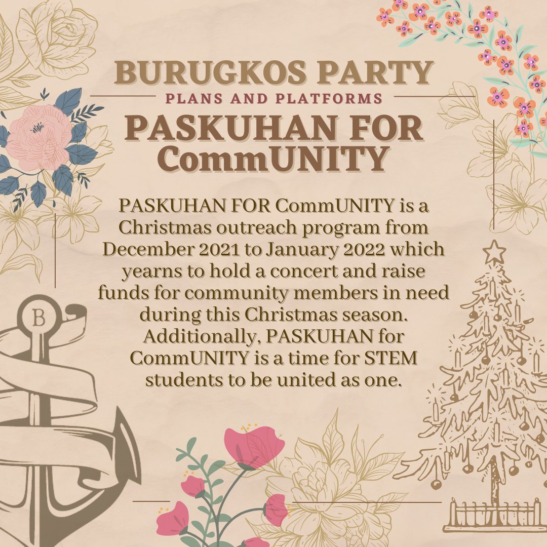 BURUGKOSPARTY's tweet photo. 𝐀𝐬𝐚𝐡𝐚𝐧 𝐚𝐧𝐠 𝐭𝐚𝐩𝐚𝐭, 𝐬𝐮𝐛𝐨𝐤, 𝐚𝐭 𝐝𝐞𝐤𝐚𝐥𝐢𝐝𝐚𝐝 𝐧𝐚 𝐩𝐚𝐠𝐥𝐢𝐥𝐢𝐧𝐠𝐤𝐨𝐝! 

Narito ang mga inihandang plataporma ng Burugkos Party para sa STEMmunity! Dito sa Burugkos Party, #BurugkosKitaGabos at asahang maglilingkod kami through unity and camaraderie!🤝 https://t.co/OnTVuiSnXk