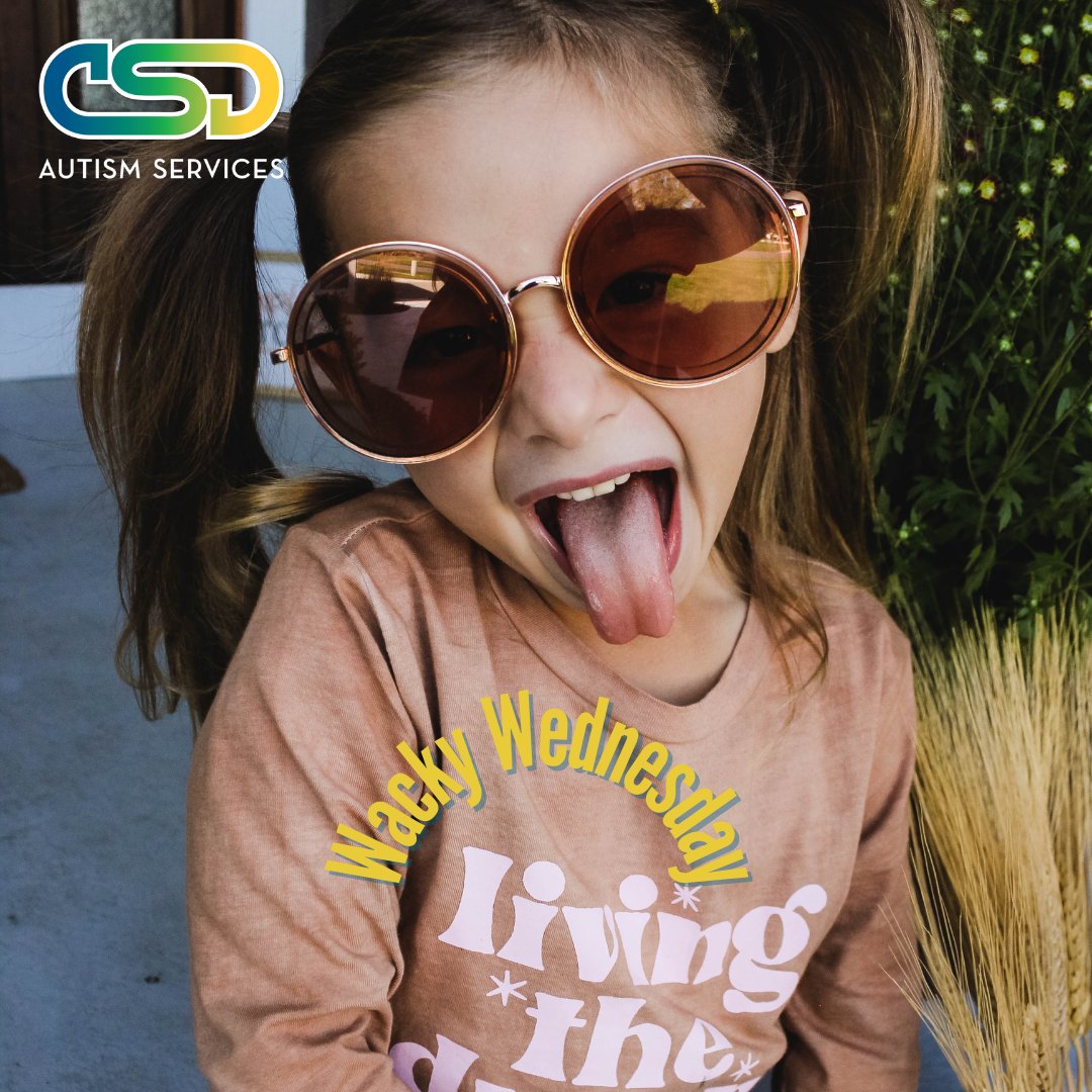 🌈Today CSD declares Wacky Wednesday.🌈
Do forget:
Be happy.
Be silly.
Be crazy.
And SMILE.
##autismawareness #autismacceptance #wackywednesday #fun #aba