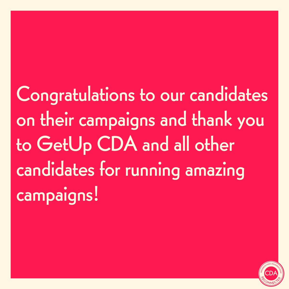 Vote CDA ReConnected! tweet media