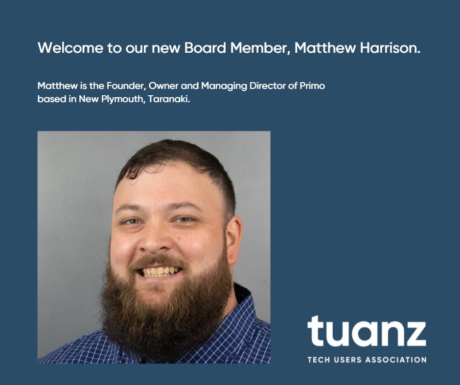 Taranaki wireless broadband pioneer Matt Harrison has been elected to the board of TUANZ, the influential tech users industry group.
primo.nz/info/news