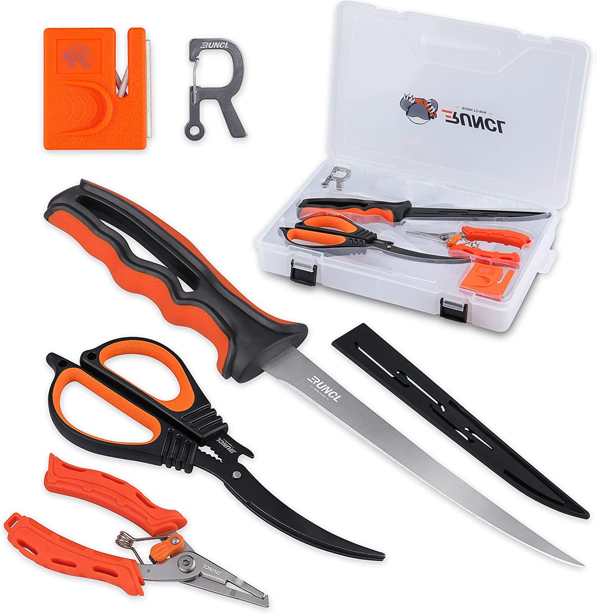 RUNCL 6pcs Fishing Fillet Knife Combo Set is online.
Include Fishing Tools Kit With 6" Fillet Knife, Scissors, Sharpener, Fishing Pliers, and 3600 Tackle Box
Learn more: bit.ly/2WqlpJA
#runcl #fishingtool #fishing