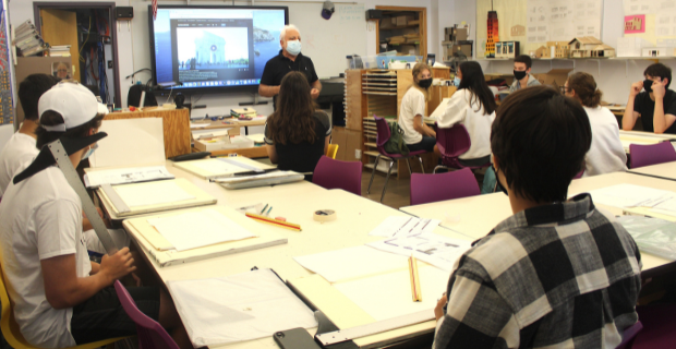 KLSchools's tweet photo. Students in Architecture 4, with teacher Joe Rocchio, took a virtual trip to Paris to experience L'Arc de Triomphe, Wrapped, a temporary artwork by @ChristoandJC which is on view for just 16 days. "Beauty, science and art will always triumph." -Christo
#KLActiveLearning https://t.co/HoPI5qBX6r