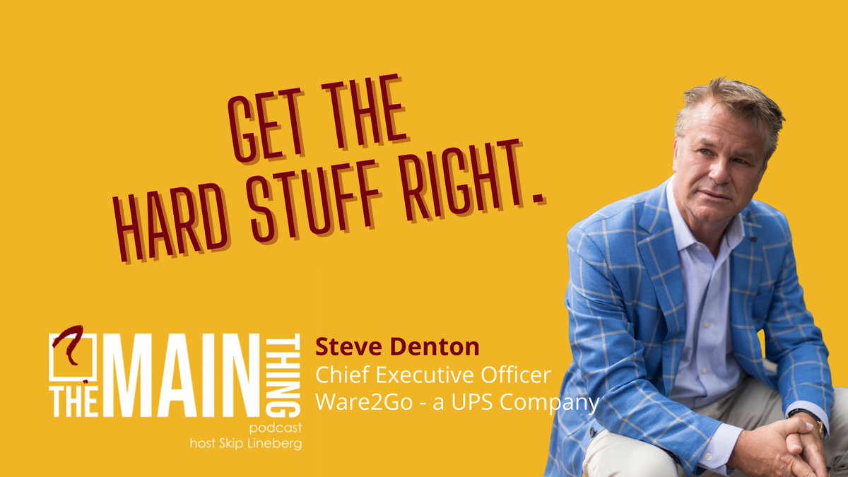 TheMainThingPod's tweet photo. 🎯 ICYMI 🎯
Check out the pivotal wisdom from @SRDenton CEO of @Ware2Go. See Bio for link to listen to this terrific show!
#wisdom #intentionalliving #ceoperspective https://t.co/mgiLbV2ucH