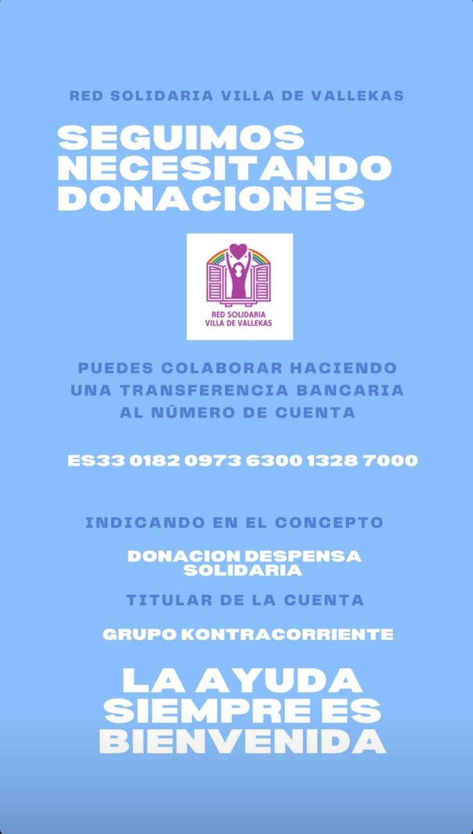 Seguimos necesitando donaciones ⬇️⬇️
Gracias por la colaboración 💪🏼
¡Solo el pueblo salva al pueblo!