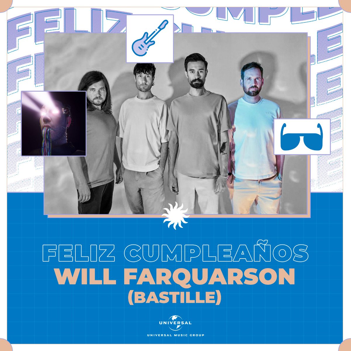 UniversalMusicE's tweet photo. Hoy brindamos para que tus cuerdas sigan sonando por muchos años más. #Cumpleaños #WillFarquarson https://t.co/2cNJVHTYzr