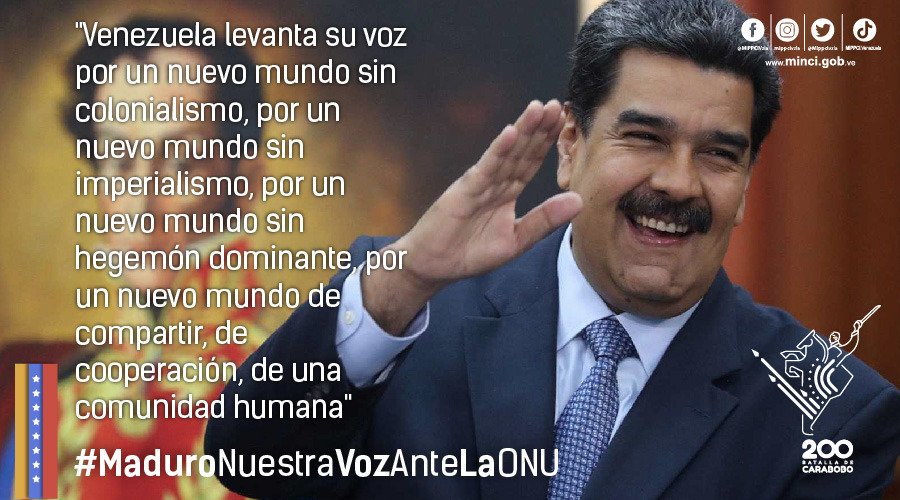 @ComunitarioSJ10 @NicolasMaduro @Mippcivzla @LaBunkeB @OncaTvR @oncaverse @fotoecocultura @jaarreaza @MarciAlix84 @ANNAVENCEDORA @DonkanDavilaONC @CaroCarreroCC #MaduroNuestraVozAnteLaONU ¡Es el tiempo de la Libertad, de la   soberanía, de la independencia. Para que todos podamos compartir la solidaridad! @NicolasMaduro @Mippcivzla @luchaalmada @DayraMRivasR @fotoecocultura @BattleWinner3 @yanislumar @ELIANAGT38 @guillemen @VTVcanal8