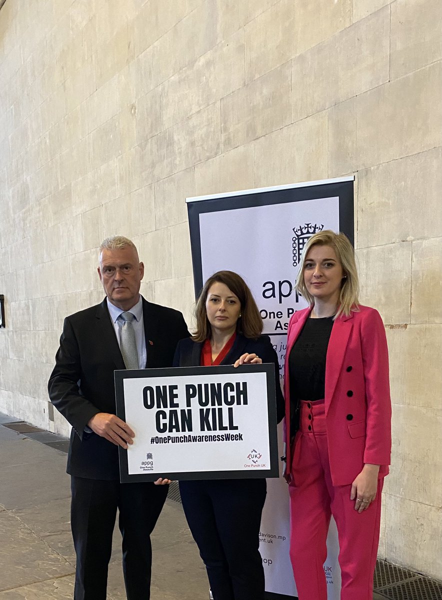 joymorrissey's tweet photo. Well done @DehennaDavison on your campaign to raise awareness around one punch assaults.

Glad to be able to support @APPGOP's #OnePunchAwarenessWeek event in Parliament today. https://t.co/SL6zK4wq9w