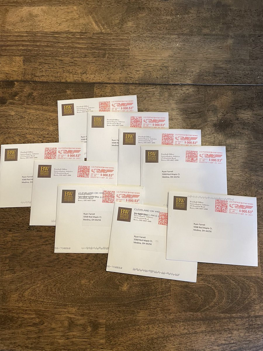 Thank you for all the letters from the whole BW staff! @BWYJFootball <a href="/Coach_Parnell/">Rynell Parnell</a> @CoachCully_BWYJ @CoachRobBW <a href="/CoachHilvert/">Jim Hilvert</a> @CoachRancBW can’t wait to come down to a game!