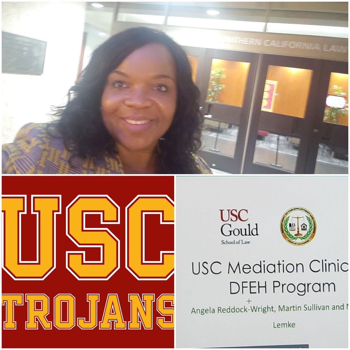 angelareddock's tweet photo. I will always be an #AmherstMammoth and a #UCLALawBruin, but I am excited to join the #faculty of the @USCGouldLaw #employmentmediation #clinic. #employmentmediator #workplaceconflicts #conflictresolution #ADR #JudicateWest https://t.co/OBnXsdi1Vr