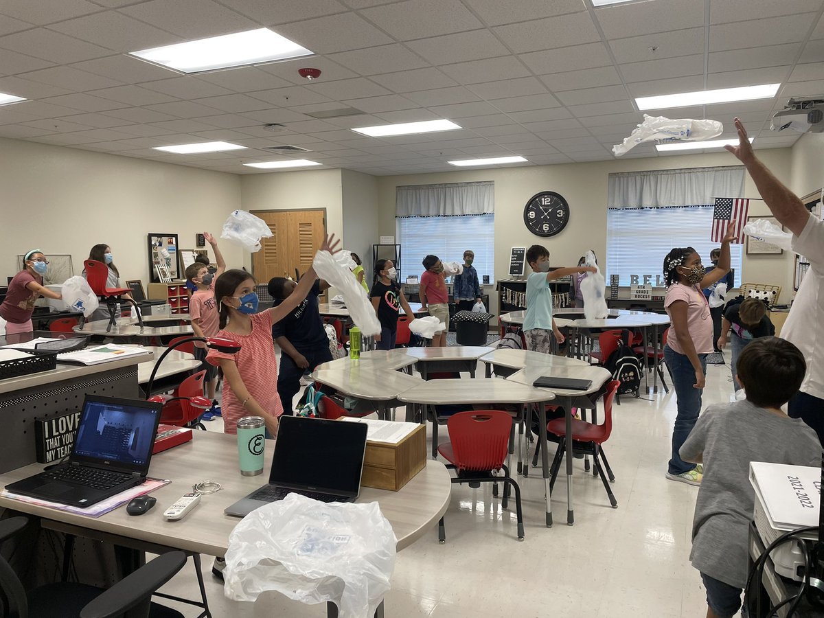 Mr. Stanley will not let a little rain stand in his way. It was a great opportunity to teach juggling skills to Ms. West’s class.