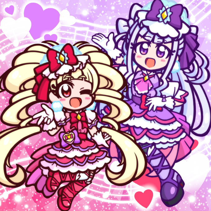 ルールーちゃんといえばやっぱり
えみ～ると一緒じゃなきゃだよね!!
と思ったので以前描いたえみ～るとの
合体ばーじょんも描いてみまーすた❤(0▽0)/ 