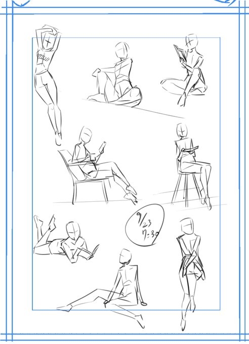 おはようございます☀️
今日もコツコツお絵かき頑張りまっす!٩( 'ω' )و 
#朝練60秒クロッキー 