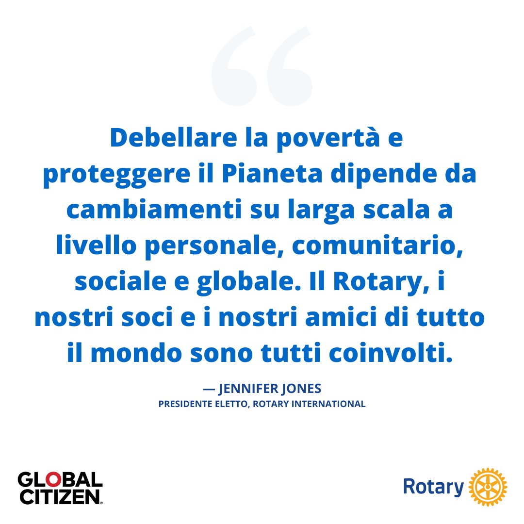 RotaryItalia's tweet photo. Siamo entusiasti di unirci a @GlblCtzn e alle celebrità del mondo per #GlobalCitizenLive il #25settembre! 

Quest'anno ci sarà l'intervento di Jennifer Jones, Presidente eletto @Rotary, che parlerà del nostro impegno di individui #Prontiadagire! 

Segui ➡ https://t.co/zdfQB2IYZZ https://t.co/b9Bf194wR4