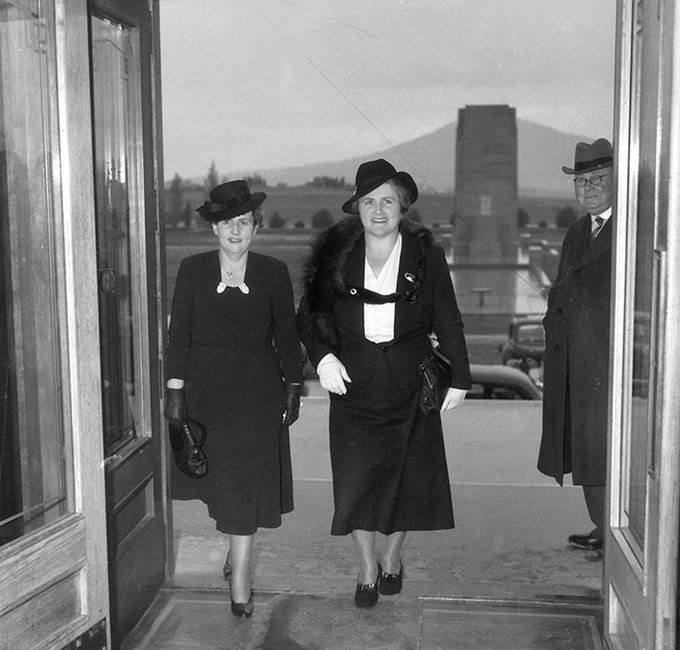 CanberraInsider's tweet photo. September 23, 1943: Dame Enid Lyons and Dorothy Tangney became the first women to win seats in federal parliament. https://t.co/KLoCR7XFsd