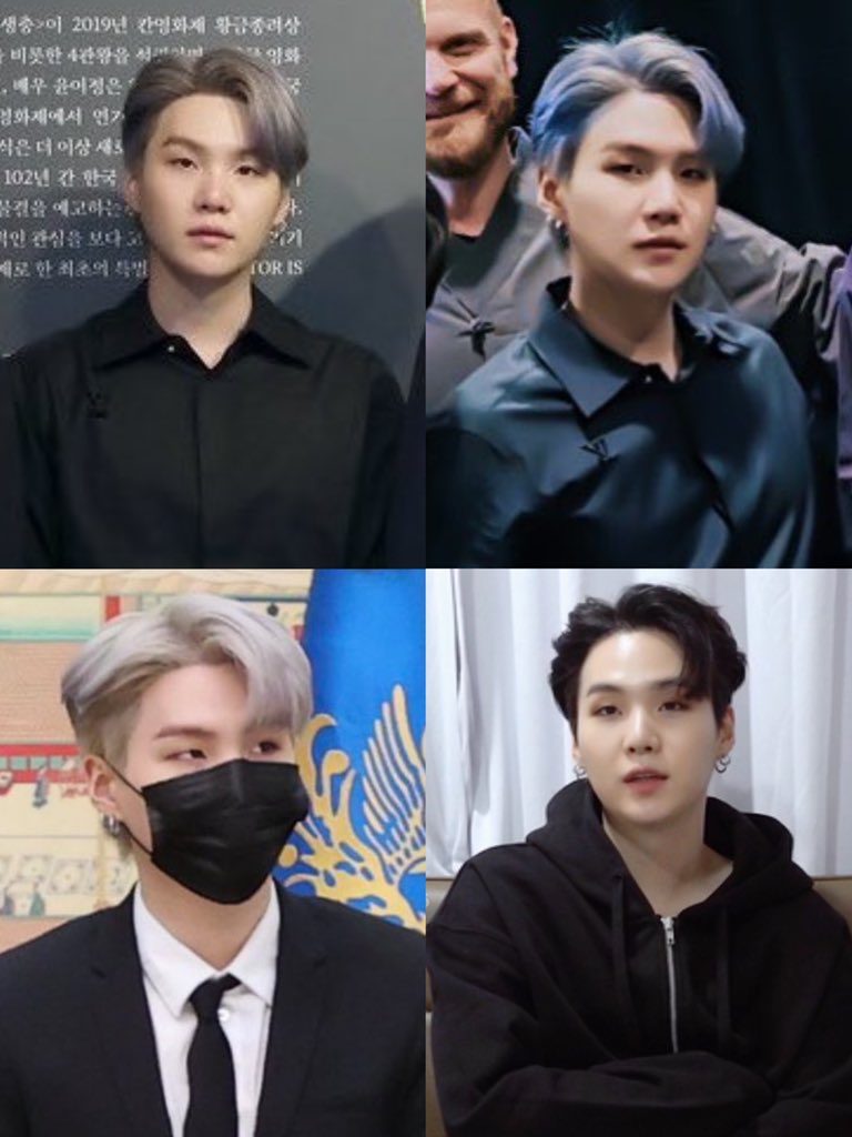sugatistic's tweet photo. this specific hairstyle on Yoongi is the best thing to ever happen https://t.co/20TJCewrve
