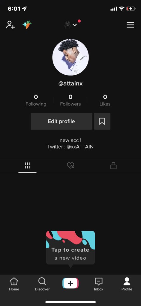 Attainnx's tweet image. Made a new tiktok to start fresh