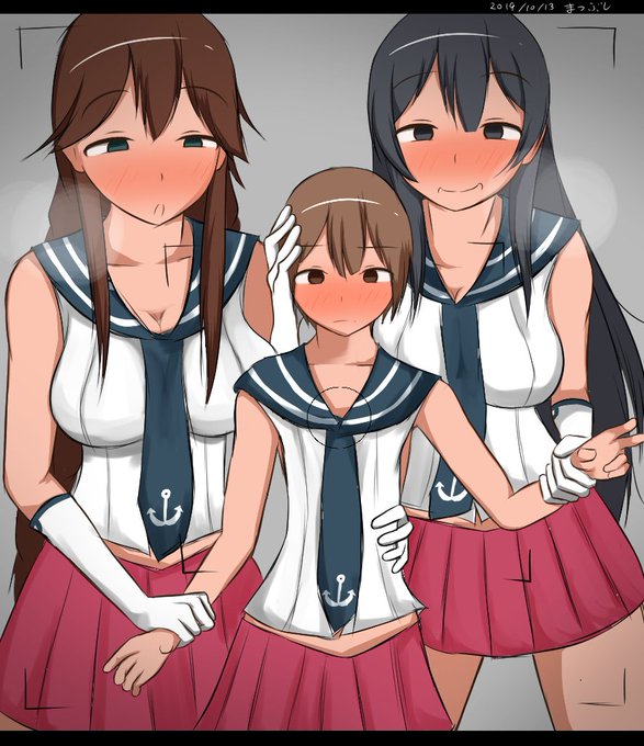 阿賀野と能代と提督君...( ˘ω˘ ) 