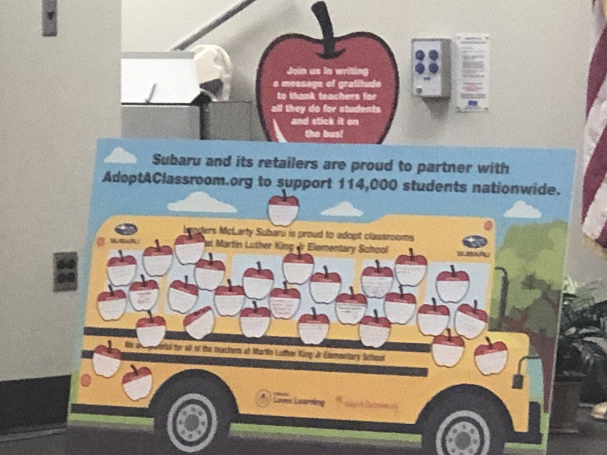 AP_MzScott's tweet photo. Congratulations to our amazing teachers for being chosen to receive $500 each for their classroom from our Community partners Landers McLarty Subaru!
@luther_elem @DOCSFIVE https://t.co/OpEhYUJwdH