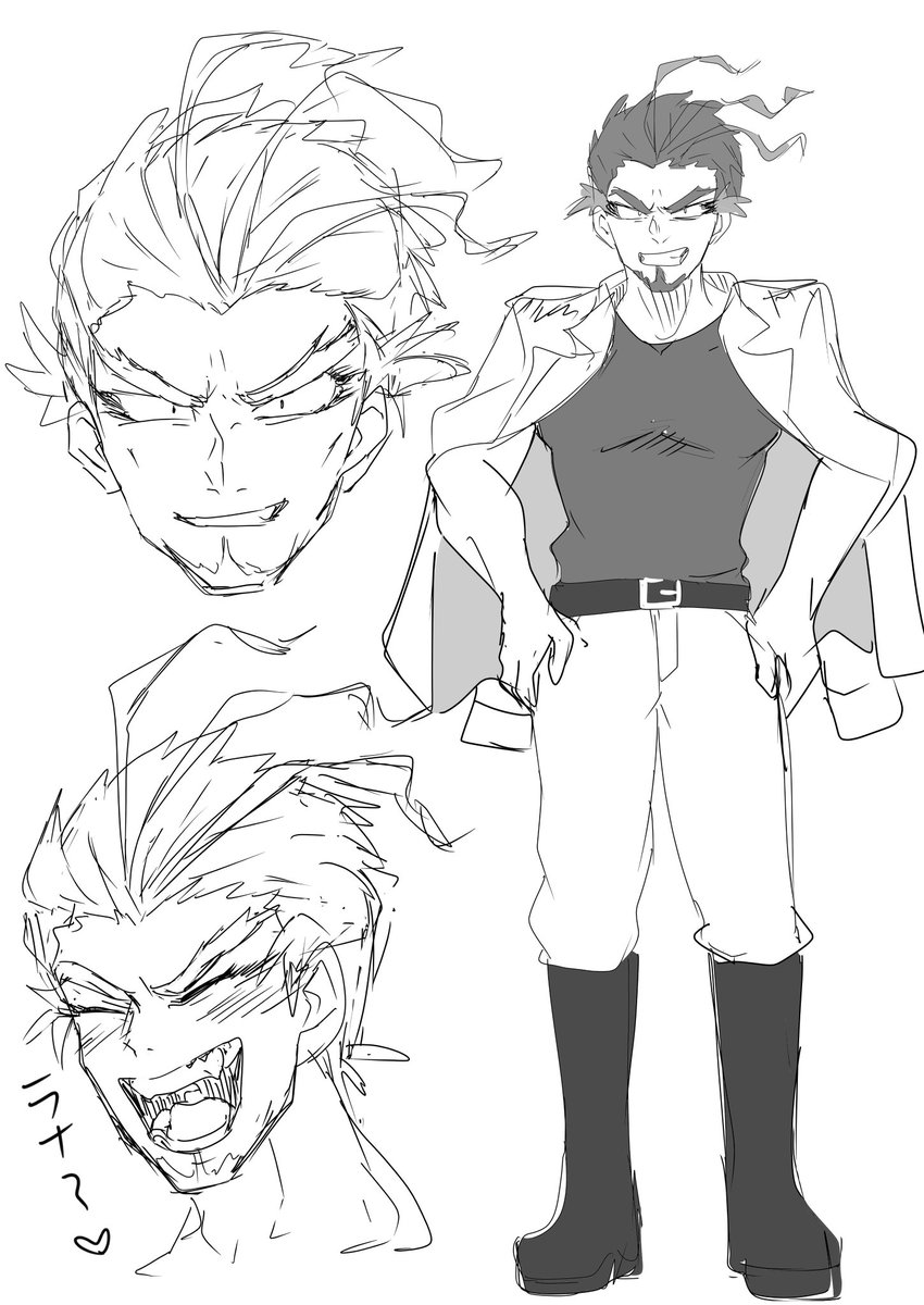 依頼の漫画に出てくるキャラクターのデザイン(暫定)をしてました。いきなり漫画上で描く前に別紙で設定絵描きたいなと自主的に仕事を増やした🙋依頼者さんに文章で特徴を上げてもらってするキャラデサ非常に楽しい😄🎵