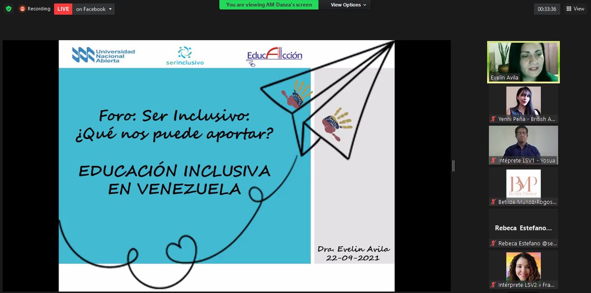 BritishArtsVe's tweet photo. La Dra. Evelin Ávila @Evelin83031730 - Dir. Académica de la Asociación @EducaccionV enumeró los retos y variables fundamentales a tomar en cuenta para el desarrollo de propuestas para la #EducaciónInclusiva en #Venezuela
#DASHDisabilityArts
@veBritish @amdanzamixta @SerInclusivo https://t.co/rHeQxwxs0S