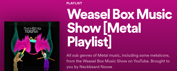 NeckbeardNoose's tweet photo. Check out our updated Spotify playlists <3

https://t.co/Sb8b0xHOQZ https://t.co/IrLEngW4Lb